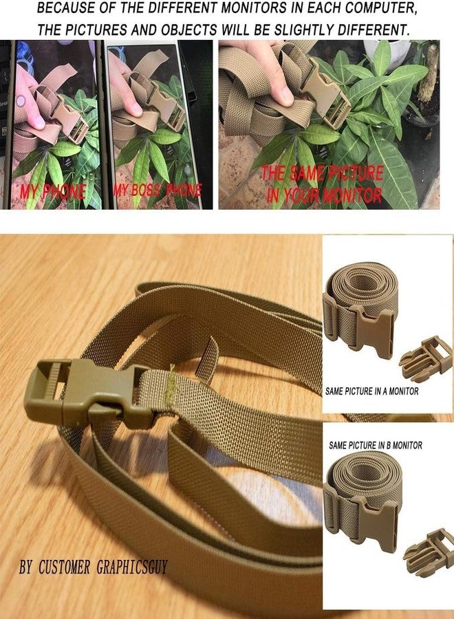 XTACER 1 Inch Backpack Accessory Strap Luggage Straps Cover Strap Sleeping Bag Strap with Buckle (TAN - Buckle Straps) - Image 5